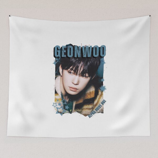 Item preview, ALPHA DRIVE ONEe (ALD1) Geonwoo Global KPOP Boy Group Black and White Collage Digital Art Portrait designed and sold by AJUNICE STUDIO.