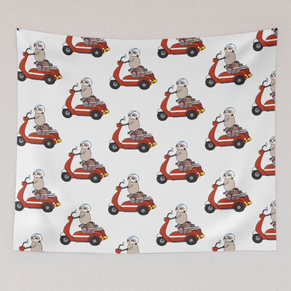 Item preview, Sloth Capybara Scooter Duo Funny Cruising Best Friends Graphic designed and sold by SChouseclothing.