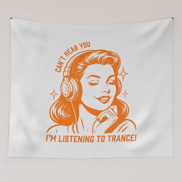 Item preview, Can't Hear You I'm Listening to Trance Vintage Pop Art Design designed and sold by paulo silveira.