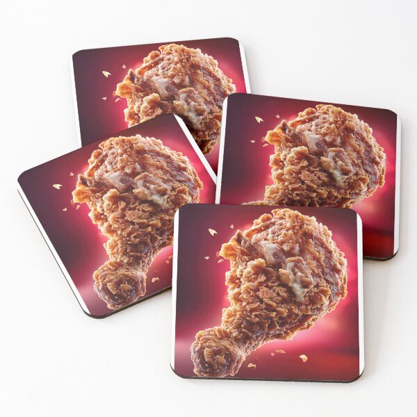 Item preview, Golden Crispy Fried Chicken Drumstick | Crunchy Food Art | Crispy Comfort Food Illustration designed and sold by Grafititee.
