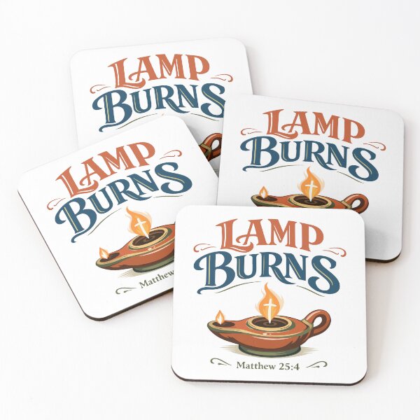 Item preview, Lamp Burns Christian Preparedness – Matthew 25:4 Bible Verse designed and sold by stylishdzign.