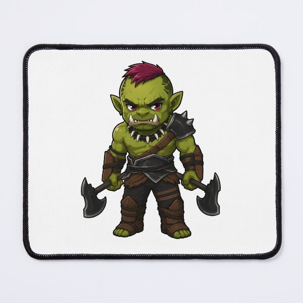 Item preview, Unleash the fury of this adorable Chibi Orc Berserker original art character design designed and sold by sabartgunpla.