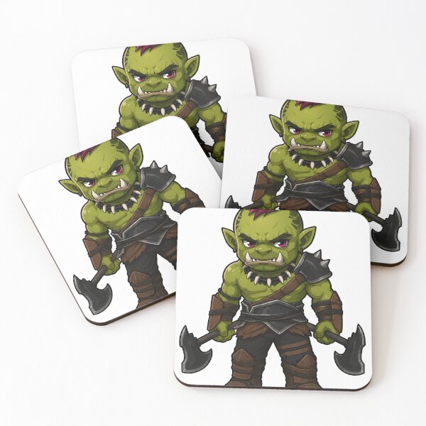 Item preview, Unleash the fury of this adorable Chibi Orc Berserker original art character design designed and sold by sabartgunpla.