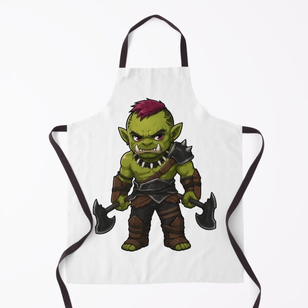 Item preview, Unleash the fury of this adorable Chibi Orc Berserker original art character design designed and sold by sabartgunpla.