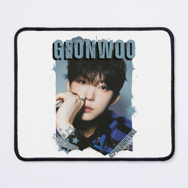 Item preview, ALPHA DRIVE ONEe (ALD1) Geonwoo Global KPOP Boy Group Black and White Collage Digital Art Portrait designed and sold by AJUNICE STUDIO.