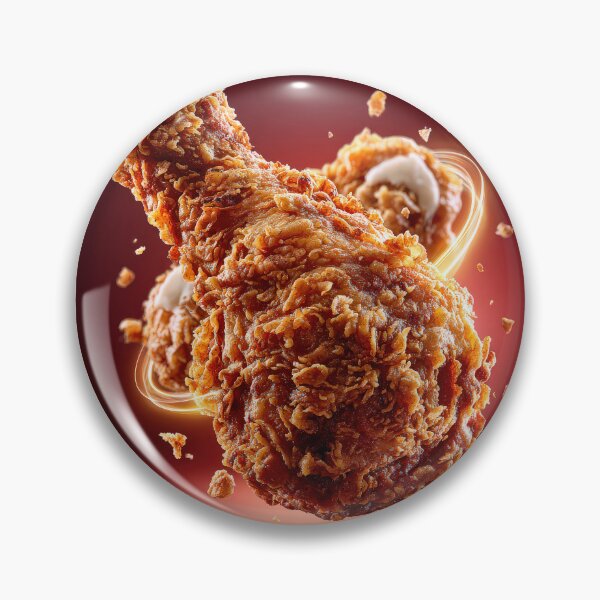 Item preview, Golden Crispy Fried Chicken Drumstick | Crunchy Food Art | Crispy Comfort Food Illustration designed and sold by Grafititee.