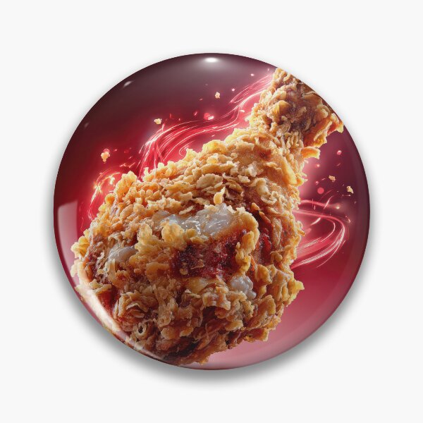 Item preview, Golden Crispy Fried Chicken Drumstick | Crunchy Food Art | Crispy Comfort Food Illustration designed and sold by Grafititee.