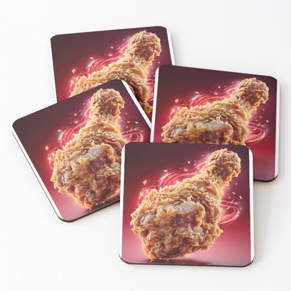 Item preview, Golden Crispy Fried Chicken Drumstick | Crunchy Food Art | Crispy Comfort Food Illustration designed and sold by Grafititee.