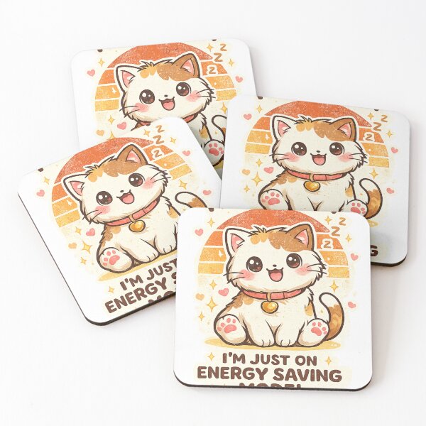Item preview, Kawaii Cat – I'm Not Lazy, I'm Just on Energy Saving Mode | Cute Funny Cat Gift designed and sold by Surviving Monday Club.