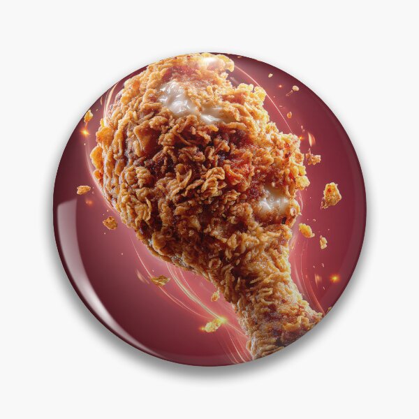Item preview, Golden Crispy Fried Chicken Drumstick | Crunchy Food Art | Crispy Comfort Food Illustration designed and sold by Grafititee.
