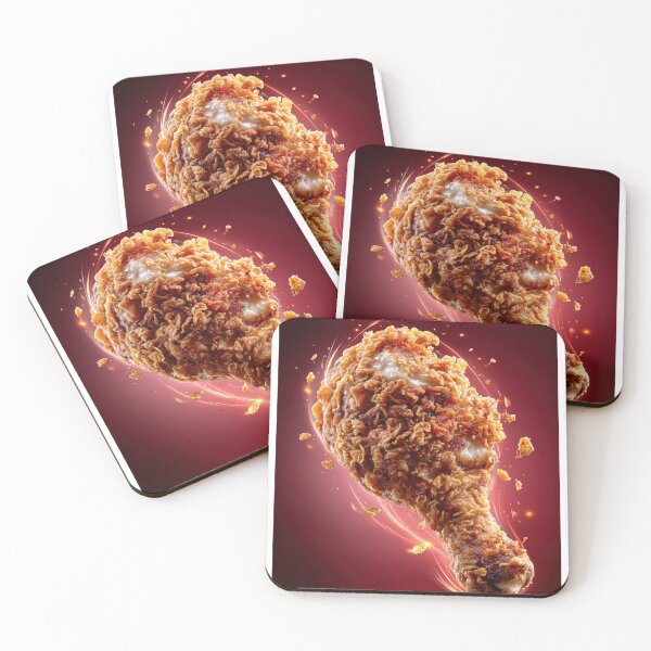 Item preview, Golden Crispy Fried Chicken Drumstick | Crunchy Food Art | Crispy Comfort Food Illustration designed and sold by Grafititee.