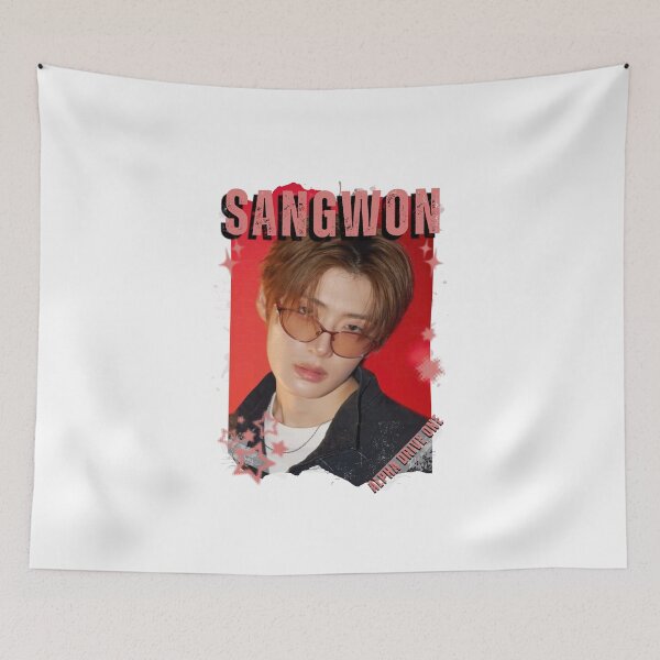 Item preview, ALPHA DRIVE ONEe (ALD1) Sangwon Global KPOP Boy Group Black and White Collage Digital Art Portrait designed and sold by AJUNICE STUDIO.