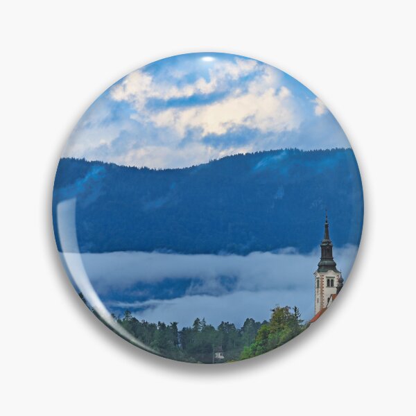 Item preview, Pilgrimage Church of the Assumption of Maria, Lake Bled summertime landscape, Slovenia designed and sold by goceris.