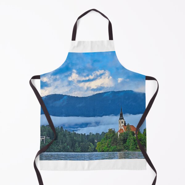Item preview, Pilgrimage Church of the Assumption of Maria, Lake Bled summertime landscape, Slovenia designed and sold by goceris.