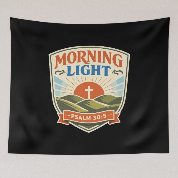 Item preview, Morning Light Christian Sunrise – Psalm 30:5 Bible Verse designed and sold by stylishdzign.