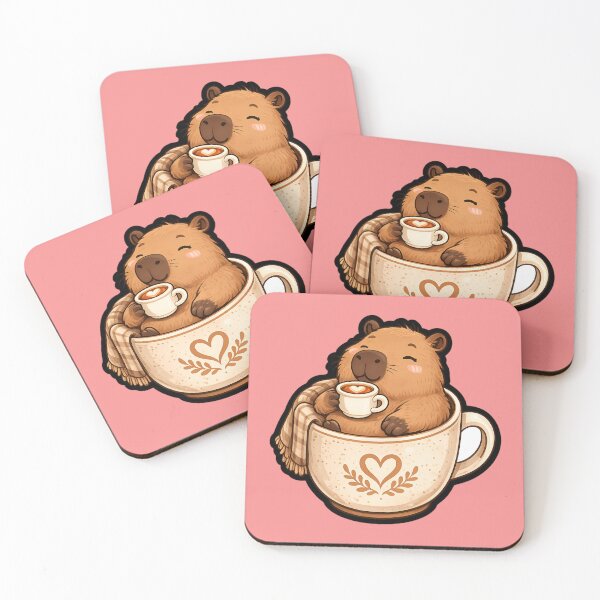 Item preview, Cute Capybara Coffee Mug Cozy Kawaii Animal designed and sold by Karina Creative Studio.