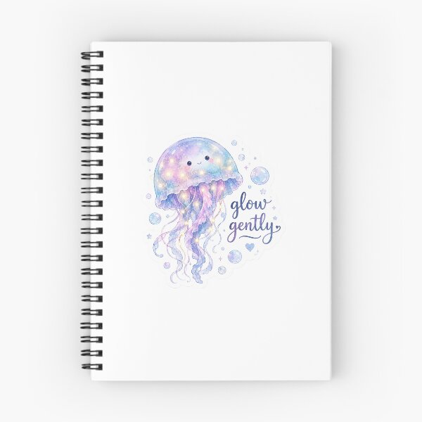 Item preview, Glow Gently – Cute Galaxy Jellyfish Watercolor Sticker designed and sold by BLOOMVELLE.
