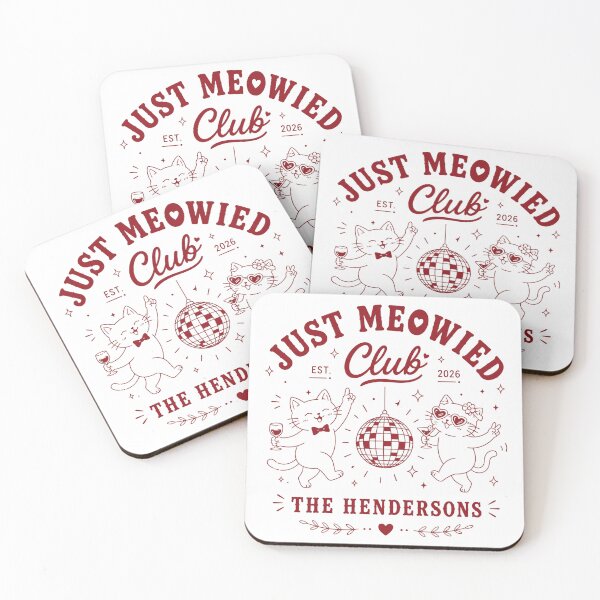 Item preview, Just Married Cat Wedding, Mr And Mrs, Just Meowied Honeymoon Gift For Bride Groom designed and sold by Quiajia.