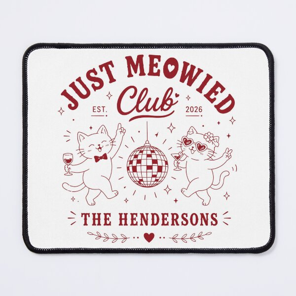 Item preview, Just Married Cat Wedding, Mr And Mrs, Just Meowied Honeymoon Gift For Bride Groom designed and sold by Quiajia.