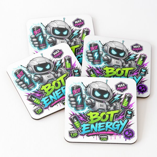 Item preview, BOT ENERGY Graffiti Sticker PNG | Cute Robot Aesthetic | Futuristic Cyber AI Vinyl Decal for Laptop, Water Bottle, Journal & Gamer Gift designed and sold by Stylestickers55.