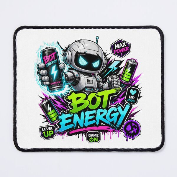 Item preview, BOT ENERGY Graffiti Sticker PNG | Cute Robot Aesthetic | Futuristic Cyber AI Vinyl Decal for Laptop, Water Bottle, Journal & Gamer Gift designed and sold by Stylestickers55.