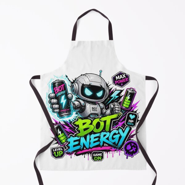 Item preview, BOT ENERGY Graffiti Sticker PNG | Cute Robot Aesthetic | Futuristic Cyber AI Vinyl Decal for Laptop, Water Bottle, Journal & Gamer Gift designed and sold by Stylestickers55.