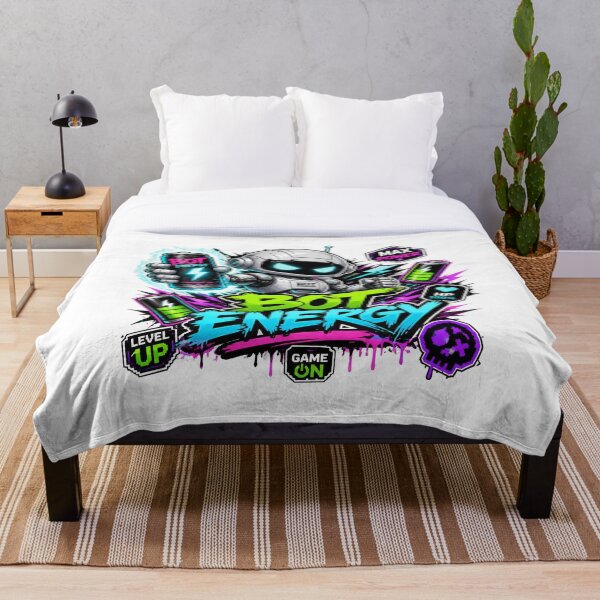 Item preview, BOT ENERGY Graffiti Sticker PNG | Cute Robot Aesthetic | Futuristic Cyber AI Vinyl Decal for Laptop, Water Bottle, Journal & Gamer Gift designed and sold by Stylestickers55.