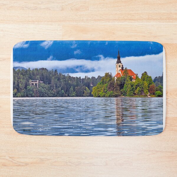 Item preview, Pilgrimage Church of the Assumption of Maria, Lake Bled landscape, Slovenia designed and sold by goceris.