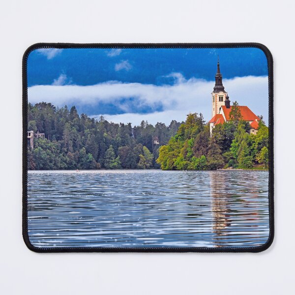 Item preview, Pilgrimage Church of the Assumption of Maria, Lake Bled landscape, Slovenia designed and sold by goceris.