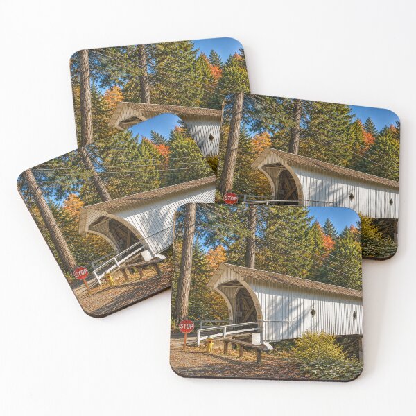 Item preview, Powder Works Covered Bridge designed and sold by gotucoveredart.