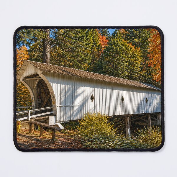 Item preview, Powder Works Covered Bridge designed and sold by gotucoveredart.