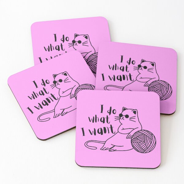 Item preview, I Do What I Want – Grumpy Animal Lazy Cat Minimalist Funny Cat Lover Gift  designed and sold by Artycom.