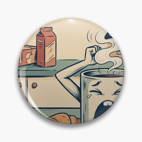 Item preview, Sleepy Coffee Mug Yawning Morning Routine Retro Cartoon designed and sold by Audenfarrow09.