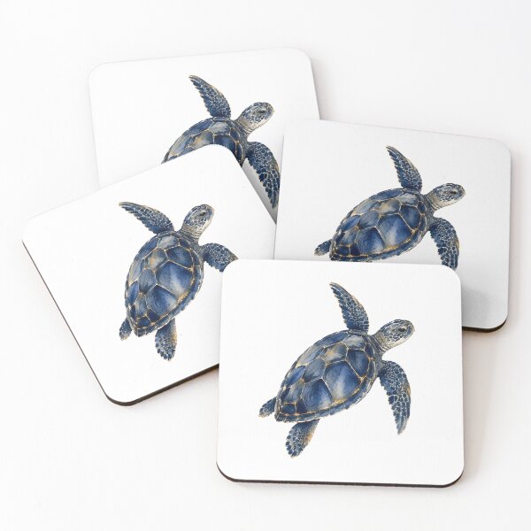 Item preview, Elegant Blue Sea Turtle with Gold Accents designed and sold by SOUFIANE1991.