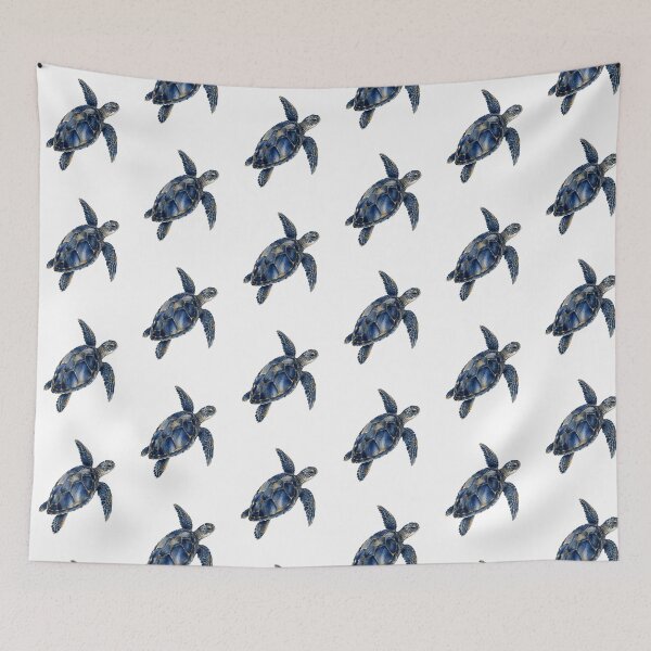 Item preview, Elegant Blue Sea Turtle with Gold Accents designed and sold by SOUFIANE1991.