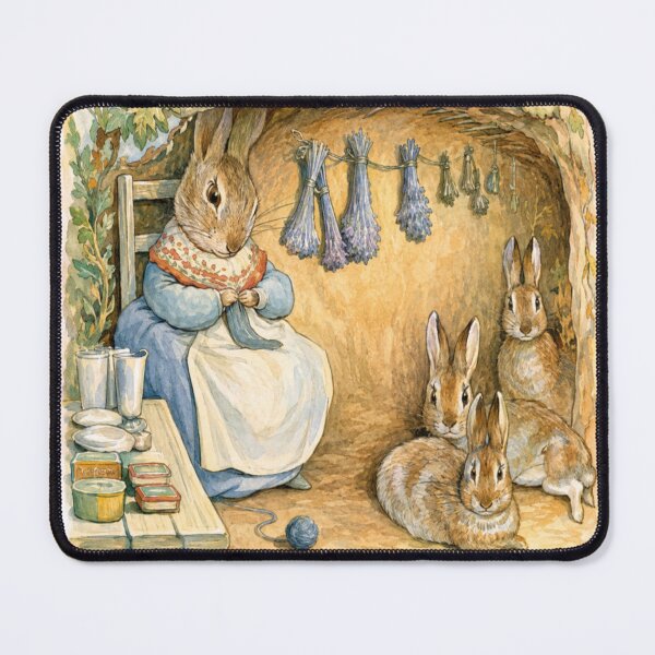 Item preview, Beatrix Potter Vintage Watercolor Mrs. Josephine Rabbit Wall Art for Nursery designed and sold by RickE.