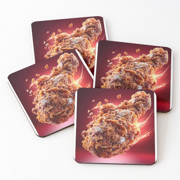 Item preview, Golden Crispy Fried Chicken Drumstick | Crunchy Food Art | Crispy Comfort Food Illustration designed and sold by Grafititee.