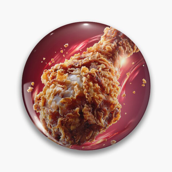 Item preview, Golden Crispy Fried Chicken Drumstick | Crunchy Food Art | Crispy Comfort Food Illustration designed and sold by Grafititee.