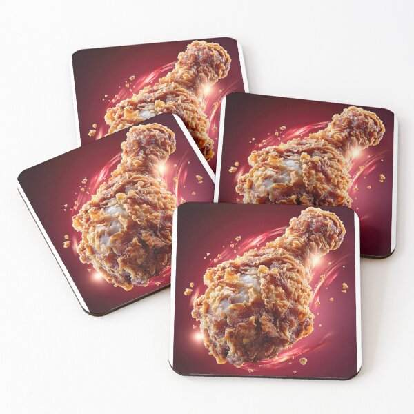 Item preview, Golden Crispy Fried Chicken Drumstick | Crunchy Food Art | Crispy Comfort Food Illustration designed and sold by Grafititee.