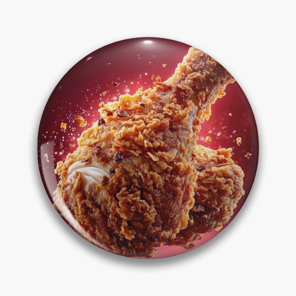 Item preview, Golden Crispy Fried Chicken Drumstick | Crunchy Food Art | Crispy Comfort Food Illustration designed and sold by Grafititee.