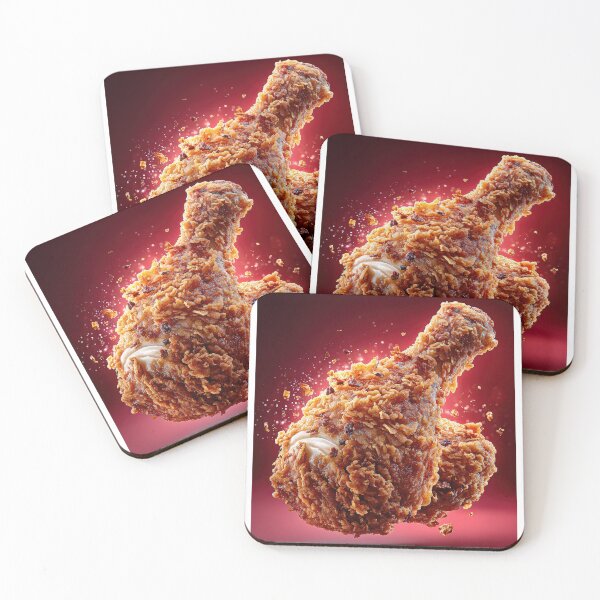 Item preview, Golden Crispy Fried Chicken Drumstick | Crunchy Food Art | Crispy Comfort Food Illustration designed and sold by Grafititee.