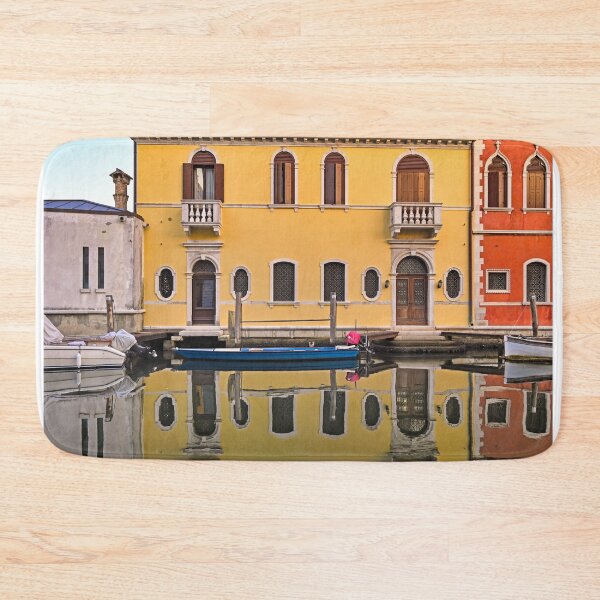 Item preview, Old colourful houses and boats, reflection in canal of Chioggia,summertime, Italy designed and sold by goceris.