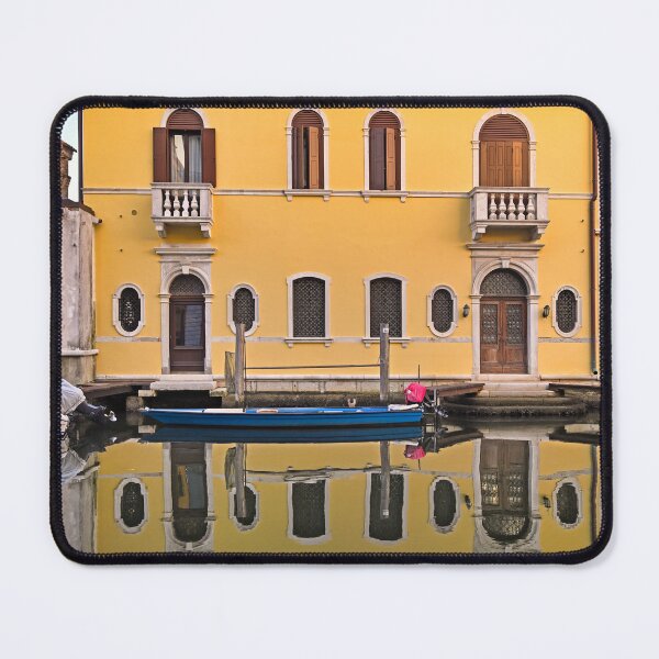 Item preview, Old colourful houses and boats, reflection in canal of Chioggia,summertime, Italy designed and sold by goceris.