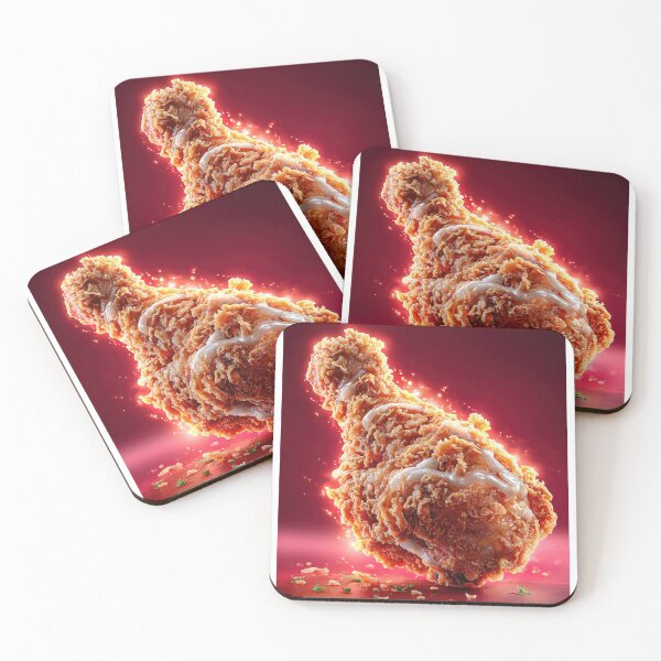 Item preview, Golden Crispy Fried Chicken Drumstick | Crunchy Food Art | Crispy Comfort Food Illustration designed and sold by Grafititee.