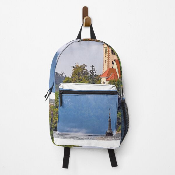 Item preview, Morning view of Pilgrimage Church of the Assumption of Maria, Bled lake, Julian Alps, Slovenia designed and sold by goceris.