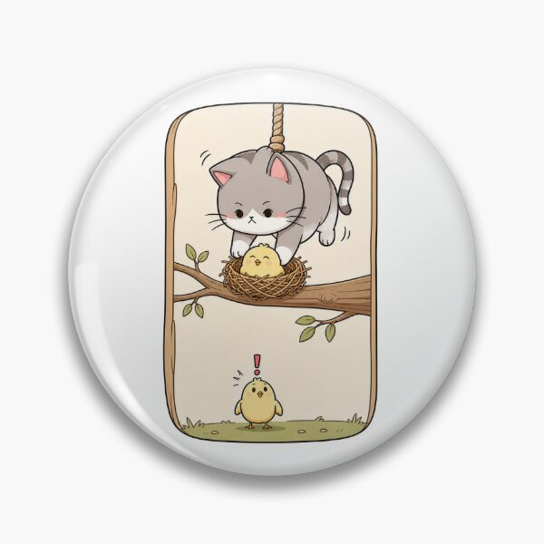 Item preview, Cat catch a bird and get caught designed and sold by Kitty-and-Cat.