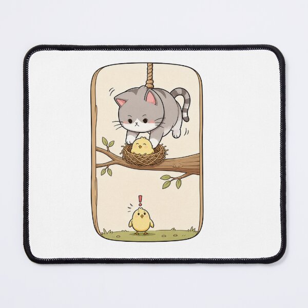 Item preview, Cat catch a bird and get caught designed and sold by Kitty-and-Cat.