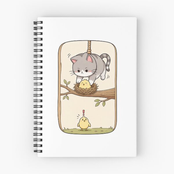 Item preview, Cat catch a bird and get caught designed and sold by Kitty-and-Cat.