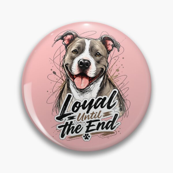 Item preview, Loyal Until the End | Hand-Drawn Pit Bull Sketch Dog Lover Design designed and sold by SamiOmar94.