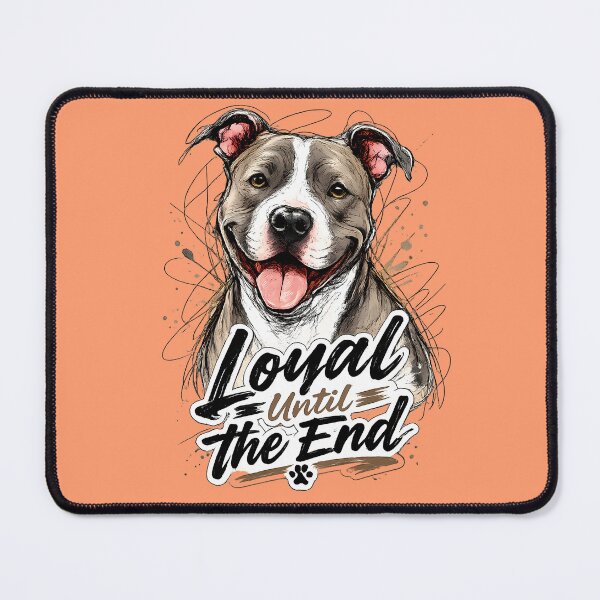 Item preview, Loyal Until the End | Hand-Drawn Pit Bull Sketch Dog Lover Design designed and sold by SamiOmar94.